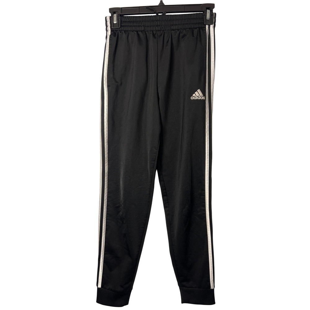 Adidas Kids Classic Black White Track Joggers Sweatpants‎ Sporty Boys Medium